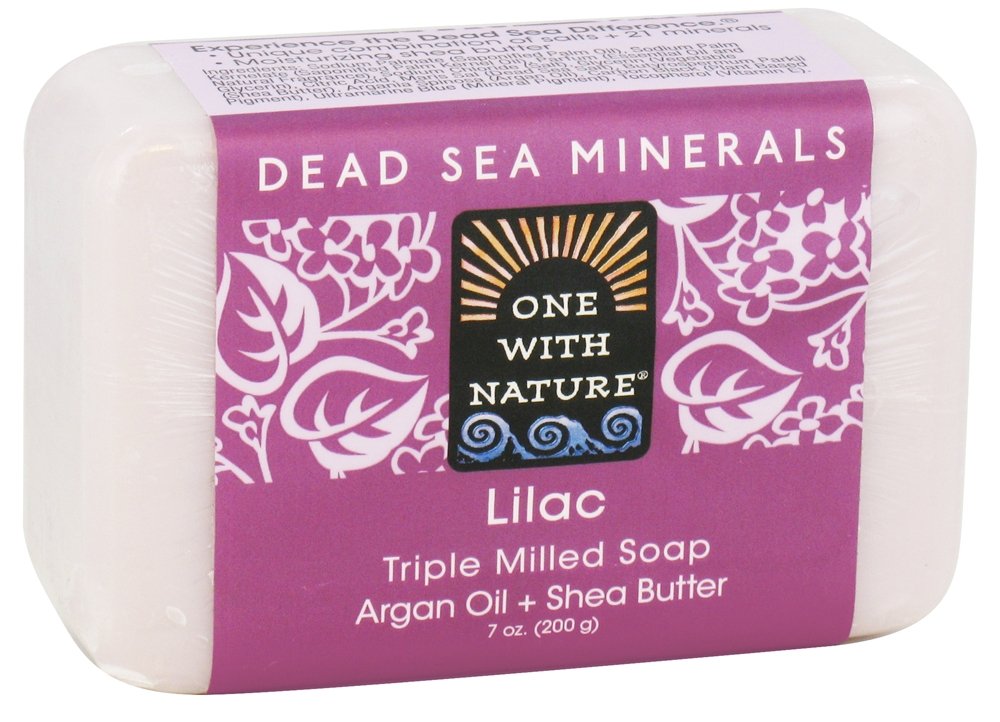 One With Nature Dead Sea Minerals Triple Milled Bar Soap Lilac - 7 oz Beauty & Personal Care One With Nature