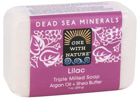 One With Nature Dead Sea Minerals Triple Milled Bar Soap Lilac - 7 oz Beauty & Personal Care One With Nature