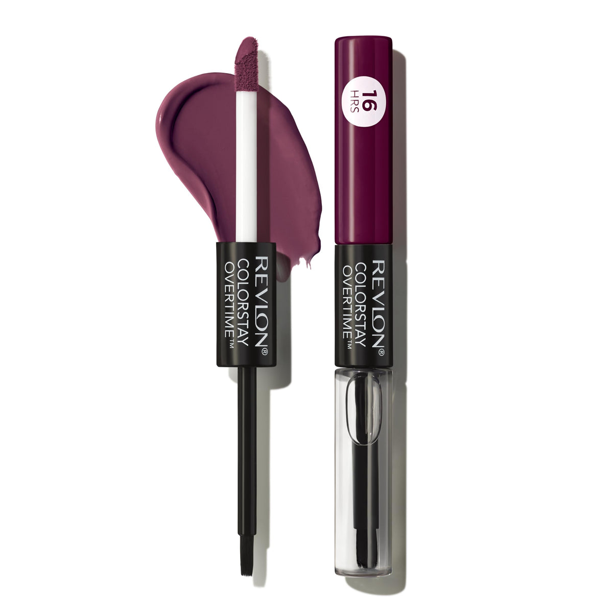Revlon Liquid Lipstick with Clear Lip Gloss, ColorStay Overtime Lipcolor, Dual Ended with Vitamin E, 500 Limitless Black Cherry, 0.07 Fl Oz Beauty & Personal Care REVLON