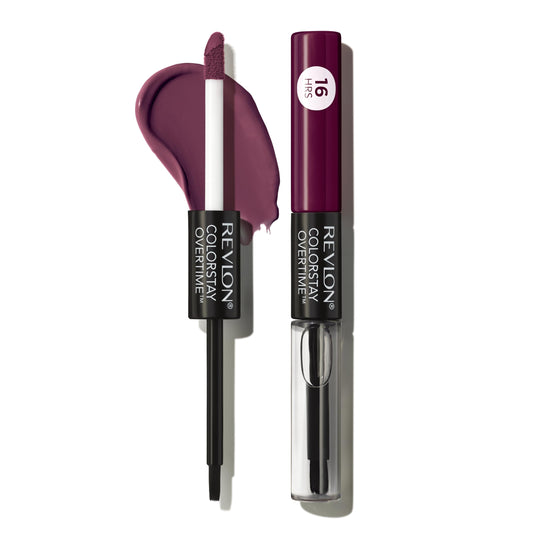 Revlon Liquid Lipstick with Clear Lip Gloss, ColorStay Overtime Lipcolor, Dual Ended with Vitamin E, 500 Limitless Black Cherry, 0.07 Fl Oz Beauty & Personal Care REVLON