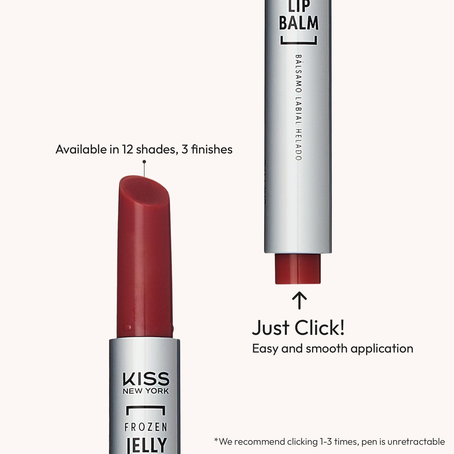 KISS NEW YORK Frozen Jelly Lip Balm Pen, High Shine Lip Gloss for Sheer Tint, Hydrating Melting Lipstick With Hyaluronic Acid, Cooling Effect Beauty and Personal Care Kiss