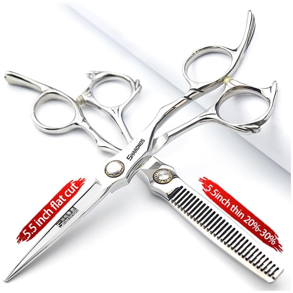 6/6.5-inch Sharonds hair clippers, professional Japanese 440C scissors, efficient scissors, scissors, comb adjuster (5.5 inch 2 Piece) Beauty and Personal Care SHARONDS