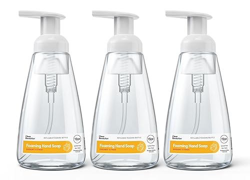 Clean Revolution Ready to Use Foaming Hand Soap | Three Pack | Jumbo 15oz Bottles | Gentle, Moisturizing & Eco-Friendly | Real Essential Oils | Dreamy Beauty & Personal Care Clean Revolution