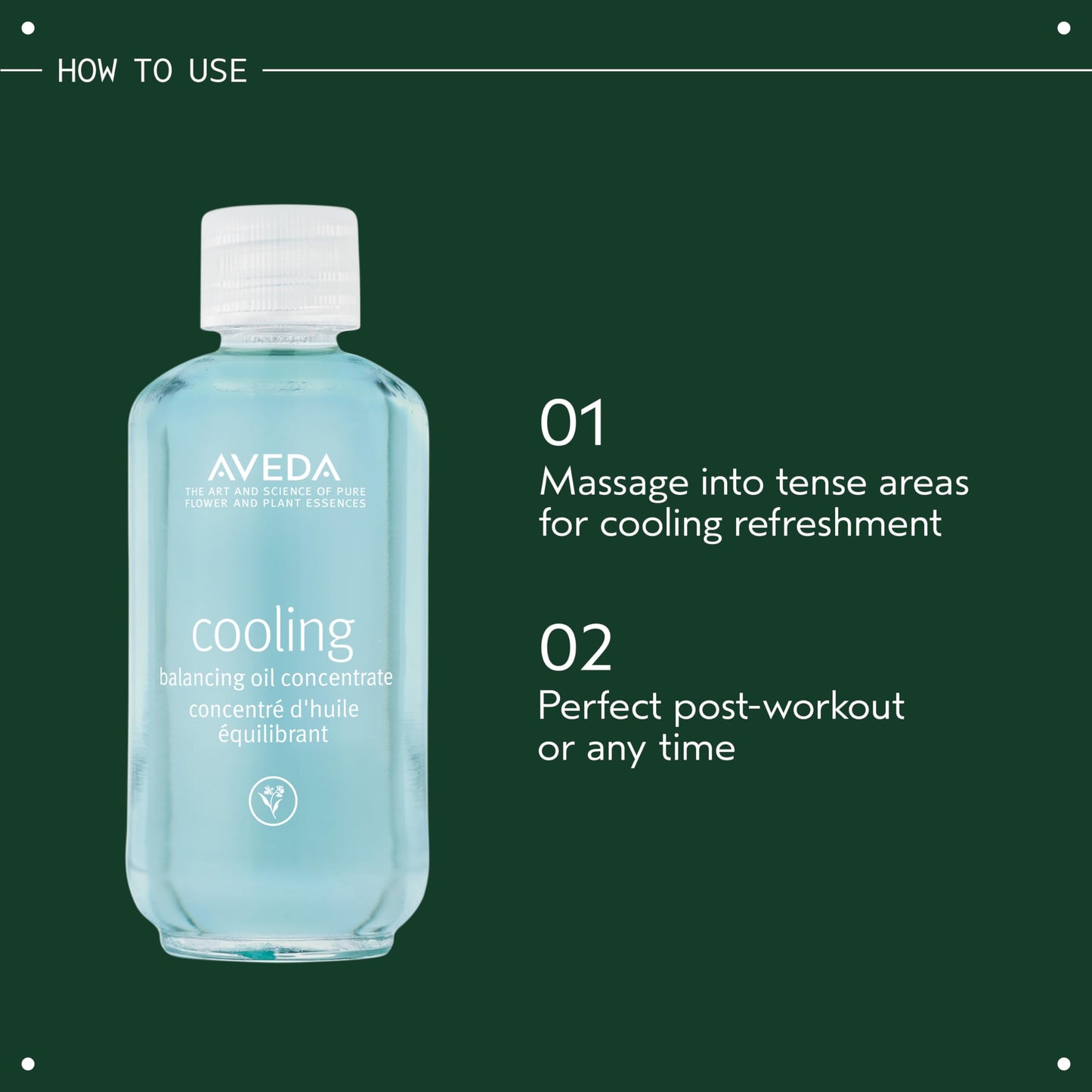 Aveda Cooling Balancing Oil Concentrate | Massage Into Sore, Achy Muscles | with Certified Organic Peppermint, Blue Chamomile | Naturally Derived* Beauty & Personal Care Aveda