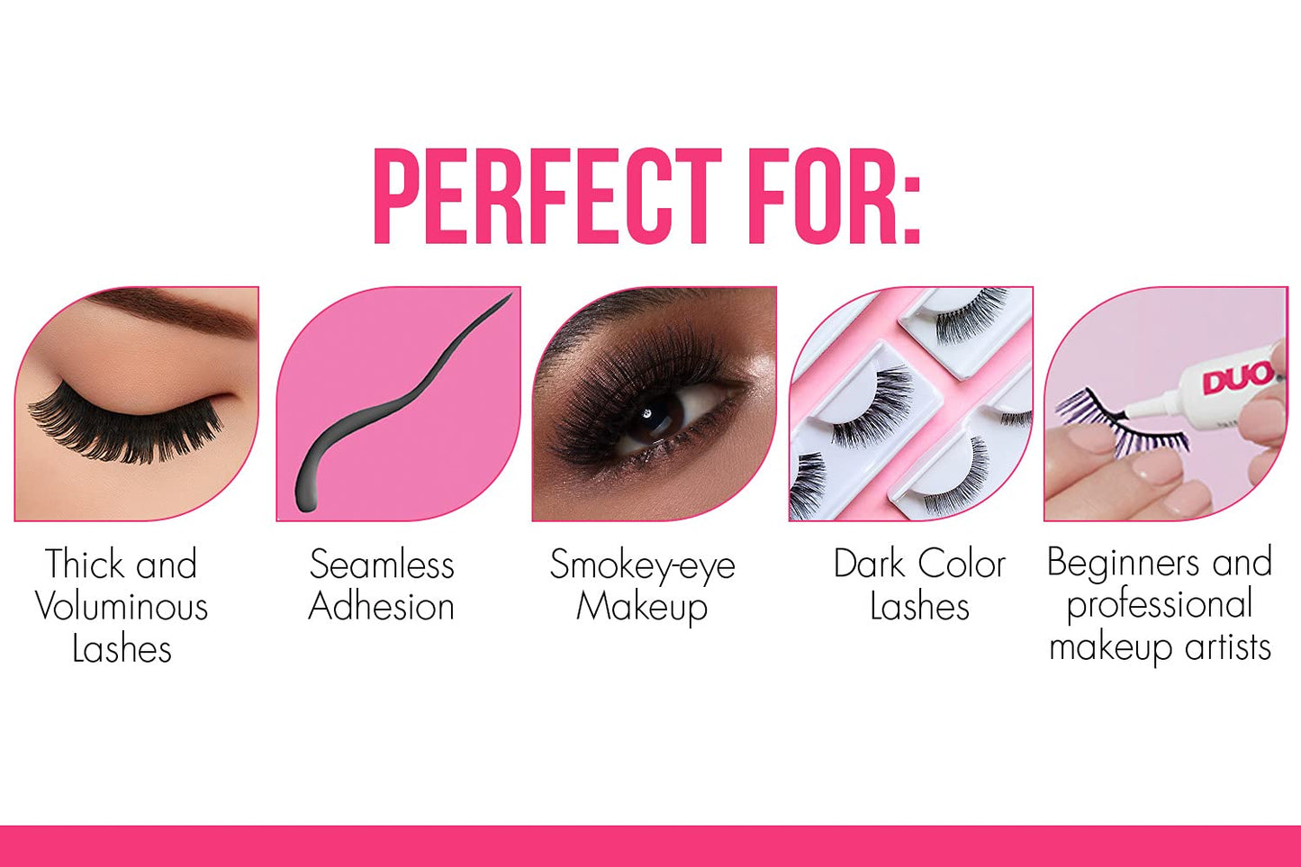 DUO Eyelash Glue – Dark Tone, Waterproof & Long-Lasting Lash Adhesive for Strip Lashes, 0.25 oz, 2 Pack Beauty & Personal Care DUO