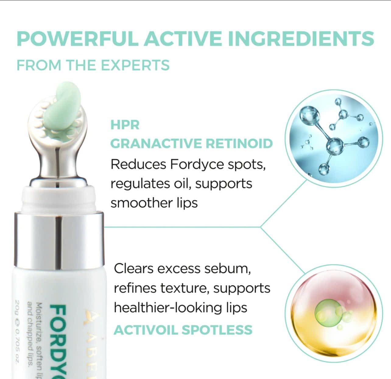 Abera Fordyce Cream - Advanced Formula with HPR (Next-Gen Retinoids), Fordyce Spot Remover For Lips, All-day Moisturizing, Help Improve Dry, Chapped Beauty and Personal Care ABERA
