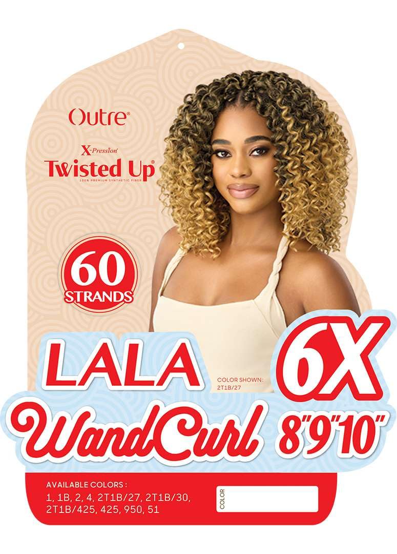 Outre X-Pression Twisted Up - Lala Wand Curl 8" 9" 10" 6X (LIGHT GRAY 51)