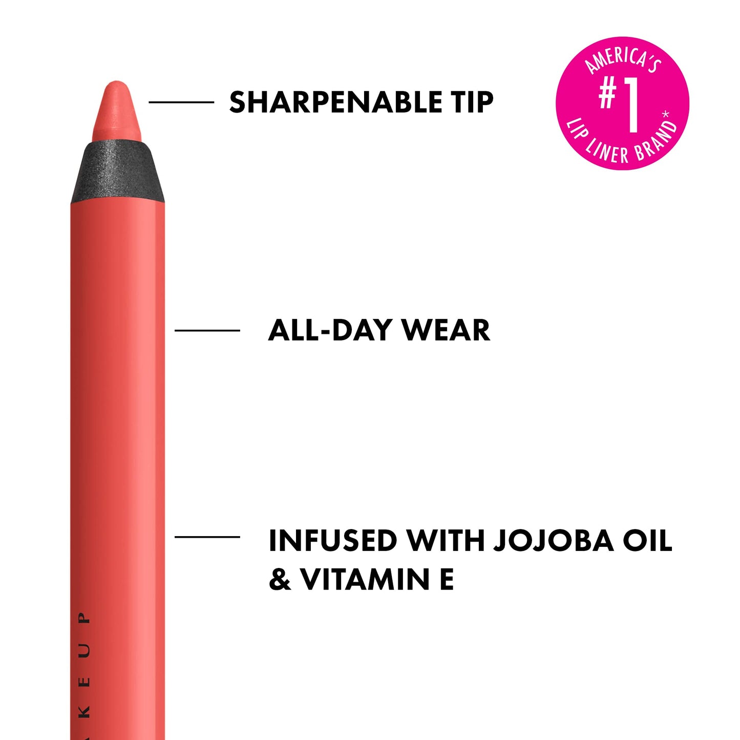 NYX PROFESSIONAL MAKEUP Line Loud Lip Liner, Longwear and Pigmented Lip Pencil with Jojoba Oil & Vitamin E - Stay Stuntin' (Midtone Bright Orange) Beauty & Personal Care NYX PROFESSIONAL MAKEUP