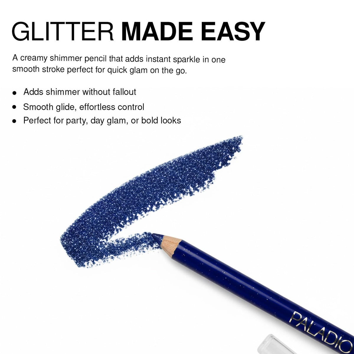 Palladio Glitter Eyeliner Pencil Longlasting Creamy Cosmetic Pencil Shimmer Eye Liner Buttery Smooth Tip Professional Makeup Glittery Pencil Beauty & Personal Care Palladio