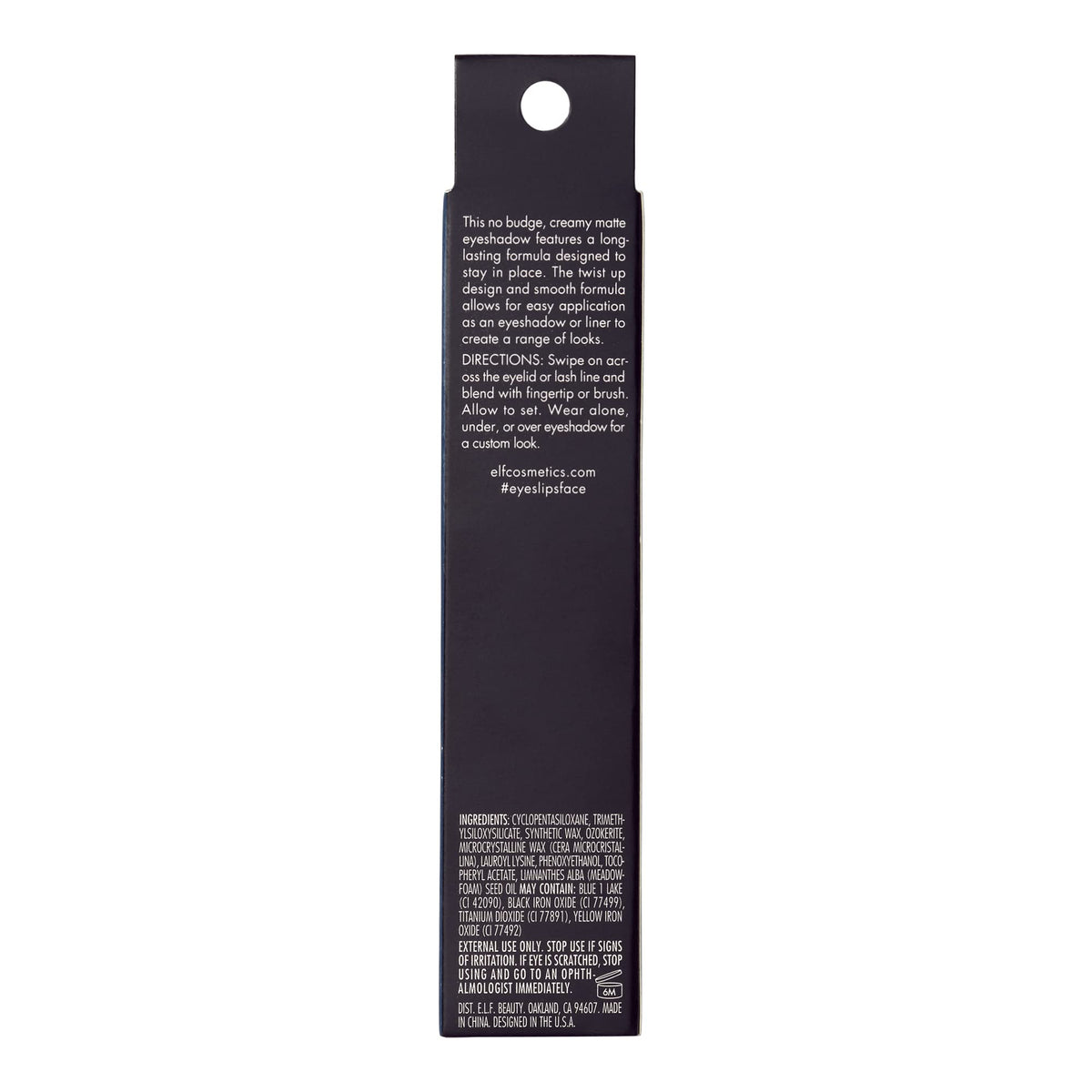e.l.f. No Budge Matte Shadow Stick, One-Swipe Cream Eyeshadow Stick, Long-Wear & Crease Resistant, Matte Finish, Vegan & Cruelty-Free, Out Of Sight Beauty & Personal Care e.l.f.