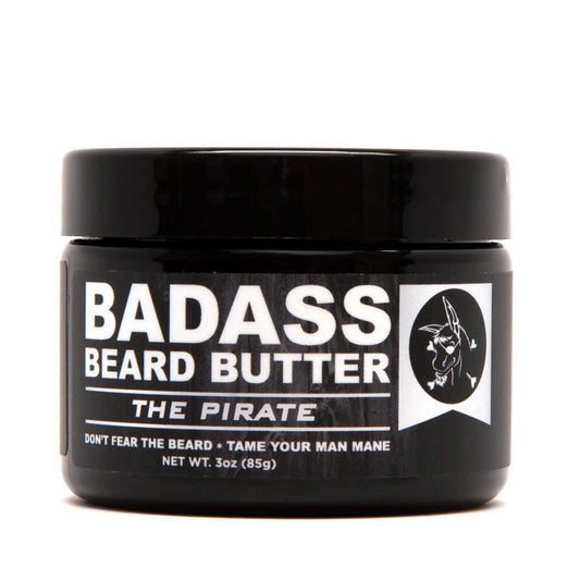 Badass Beard Care Beard Butter For Men - THE PIRATE, 3 oz - Made of Natural Ingrediens for Healthy, Soften and Itchness Free Beard and Mustache Beauty and Personal Care Badass Beard Care