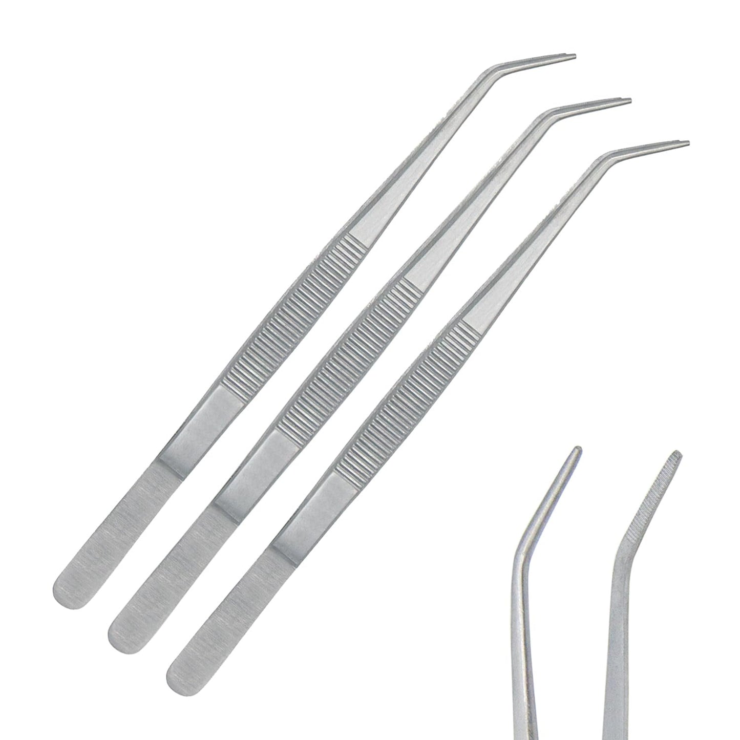 Stainless Steel Tweezers, with Curved Serrated Tip Multipurpose Tweezers Sewing Machine Tweezers Forceps for Craft Repairing (3) Beauty and Personal Care SURGICAL ONLINE