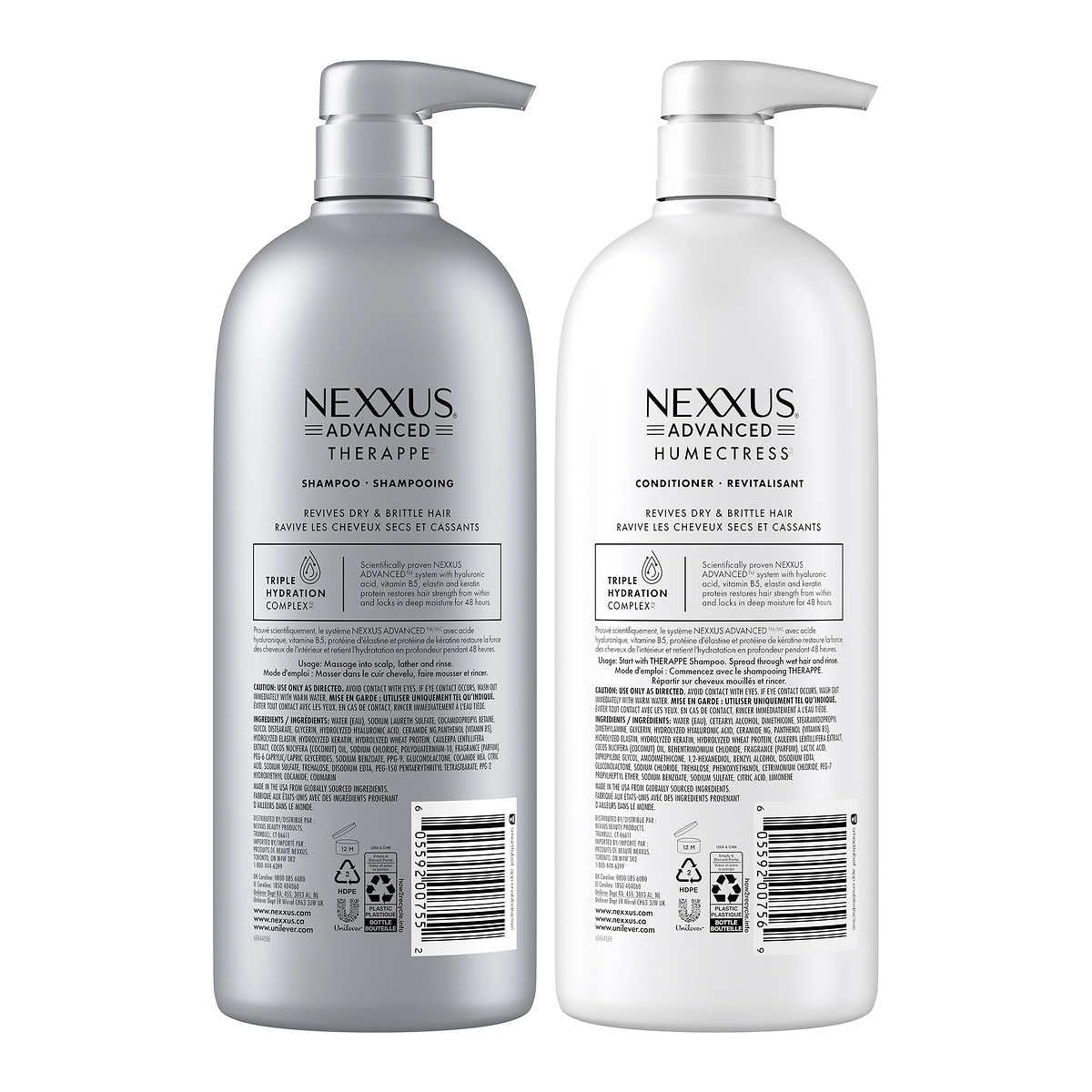 Nexxus THERAPPE and HUMECTRESS Advanced Hydration Shampoo and Conditioner for Dry Hair for Advanced Hydration 32 fl oz 2 Pack Beauty & Personal Care Nexxus