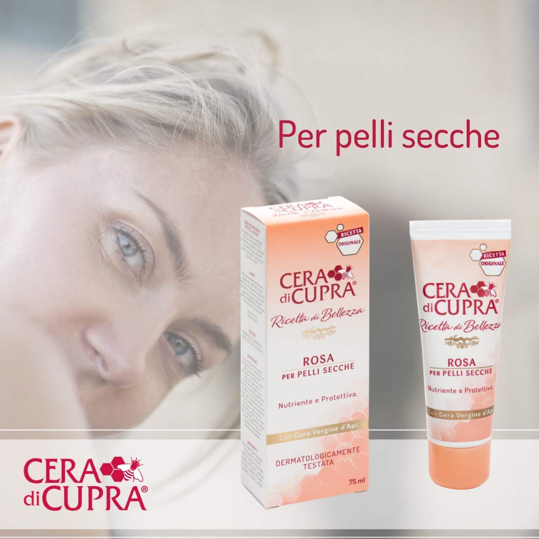 Cera di Cupra"Rosa per Pelli Secche" Cream for Dry Skin, Anti-age Formula - 2.5 Fluid Ounces (75ml) Tube [ Italian Import ] Beauty & Personal Care CERA DI CUPRA
