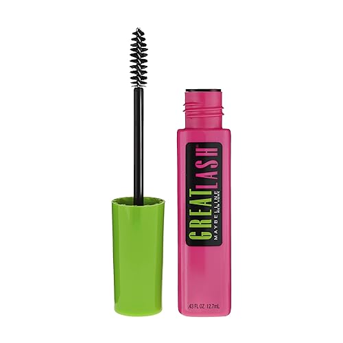 Maybelline Great Lash Washable Mascara Makeup, Volumizing Lash-Doubling Formula That Conditions As It Thickens, Brownish Black, 1 Count Beauty & Personal Care MAYBELLINE