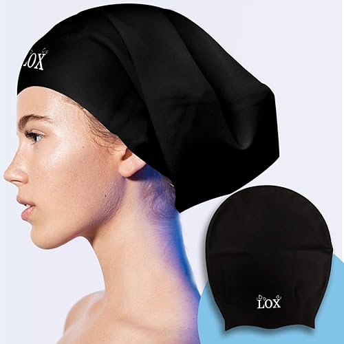 Extra Large Swim Cap for Very Long Hair, Silicone Shower Cap for Braids and Dreadlocks, Keeps Hair Dry While Swimming or Showering, Women and Men Beauty & Personal Care LOX