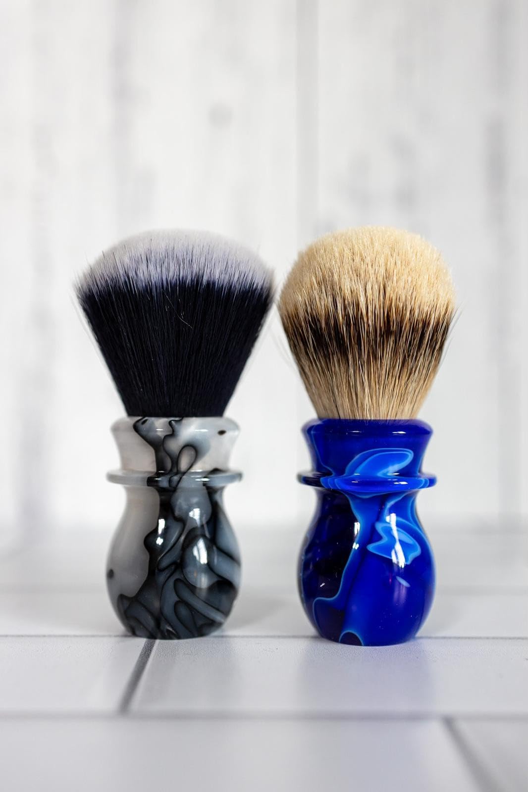 West Coast Shaving Marble Collection Shaving Brush, Admiral Blue, 26mm Beauty and Personal Care West Coast Shaving