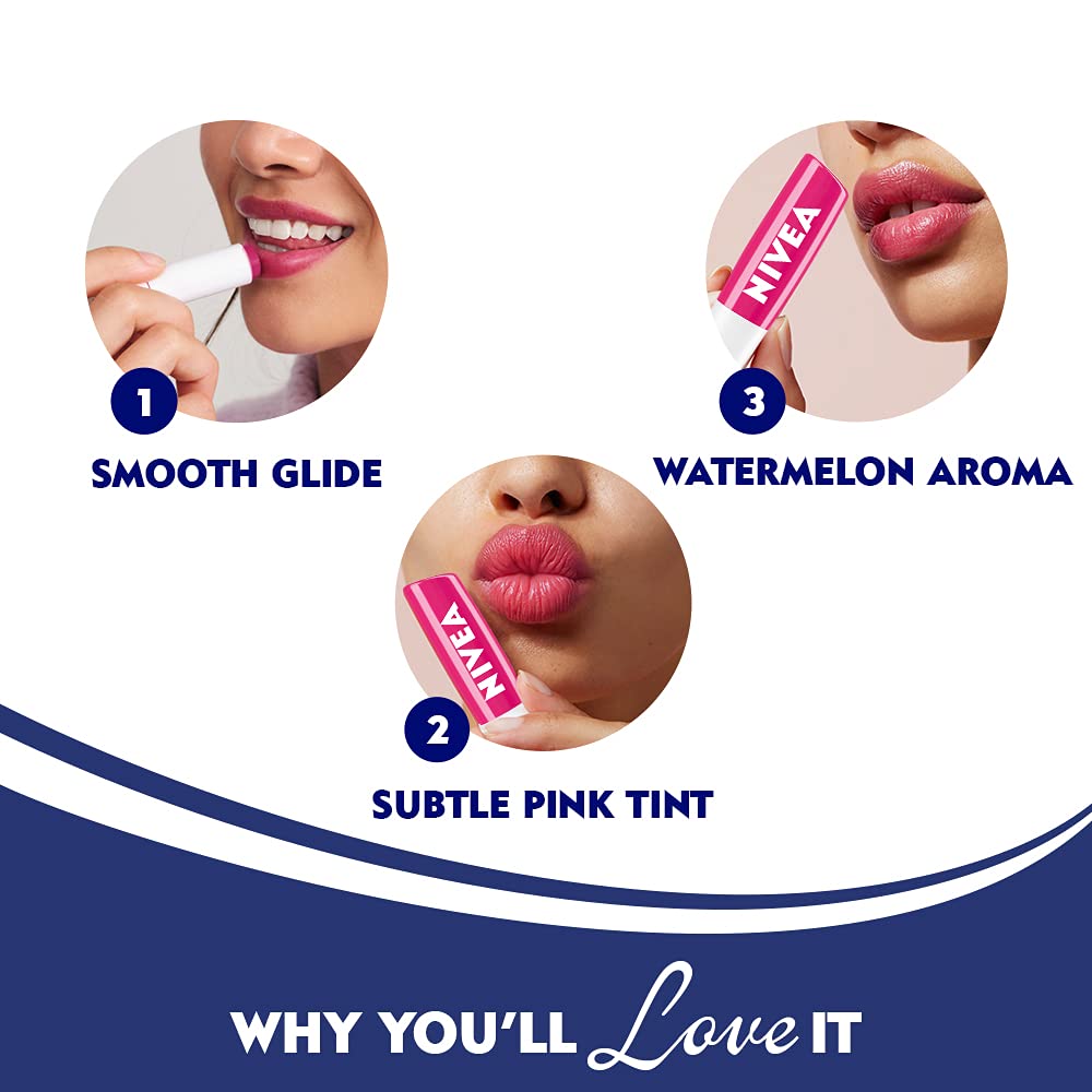 Nivea Fruity Shine Watermelon Lip Balm, 4.8gm Beauty and Personal Care NIVEA