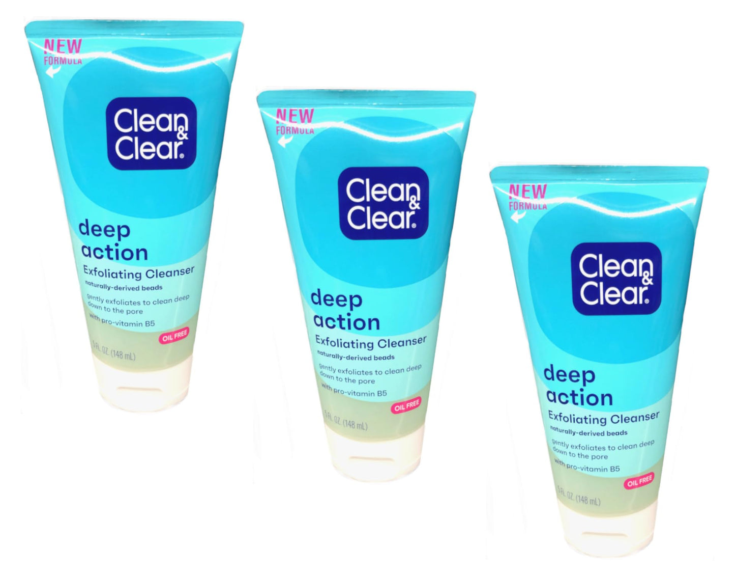 Clean & Clear Oil-Free Deep Action Exfoliating Facial Scrub, Cooling Daily Face Wash With Exfoliating Beads for Smooth Skin, Cleanses Deep Down to the Beauty & Personal Care Clean & Clear