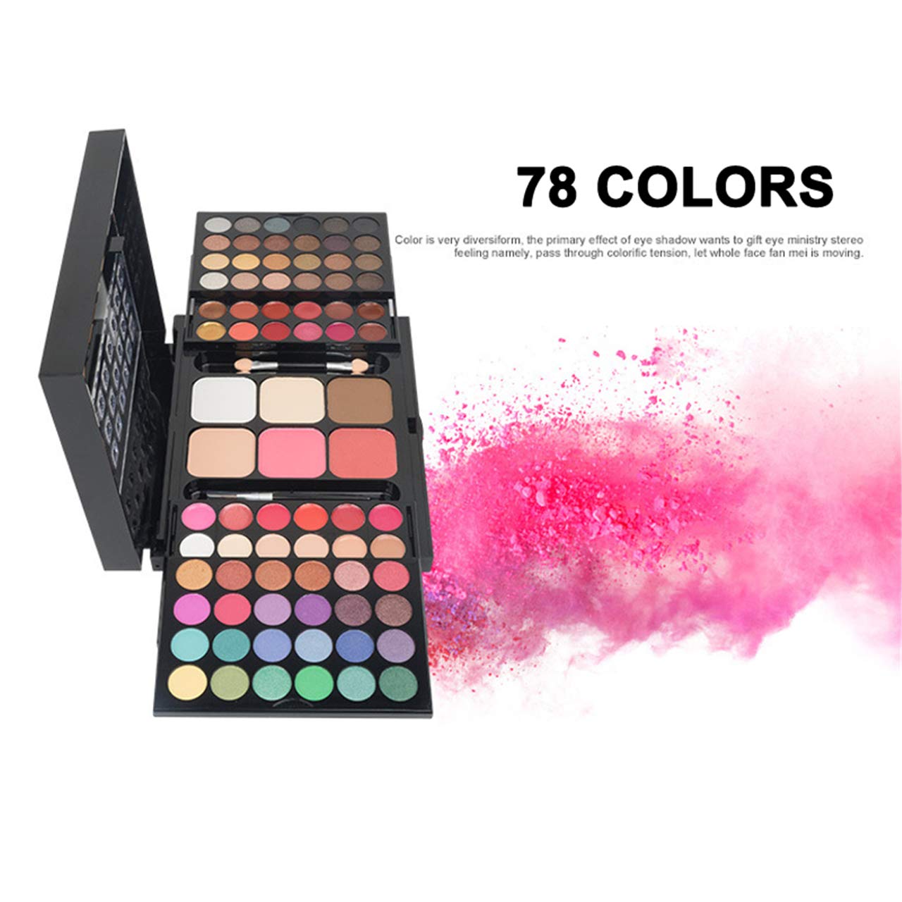 Pure Vie Professional 48 Colors EyeShadow Palette, 18 Lip Gloss, 6 Concealer, 3 Blusher and 3 Shading Powder Beauty & Personal Care Pure Body Naturals
