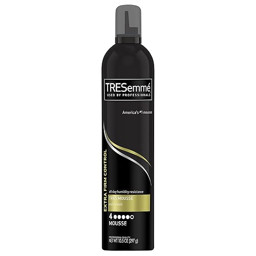 TRESemmé Tres Mousse Tres Extra Firm Control Mousse, Frizz Control with Flexible Feel for All Hair Types, Humidity Resistant, 10.5 oz Beauty & Personal Care TRESemmé