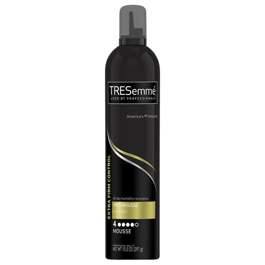 TRESemmé Tres Mousse Tres Extra Firm Control Mousse, Frizz Control with Flexible Feel for All Hair Types, Humidity Resistant, 10.5 oz Beauty & Personal Care TRESemmé