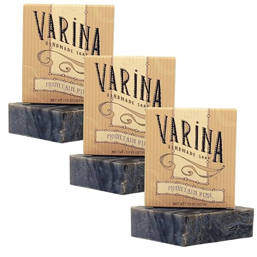 Varina Natural Mountain Pine Bar Soap - Gentle Cleansing for Sensitive Skin, Fresh - 3 Pack Beauty & Personal Care Varina
