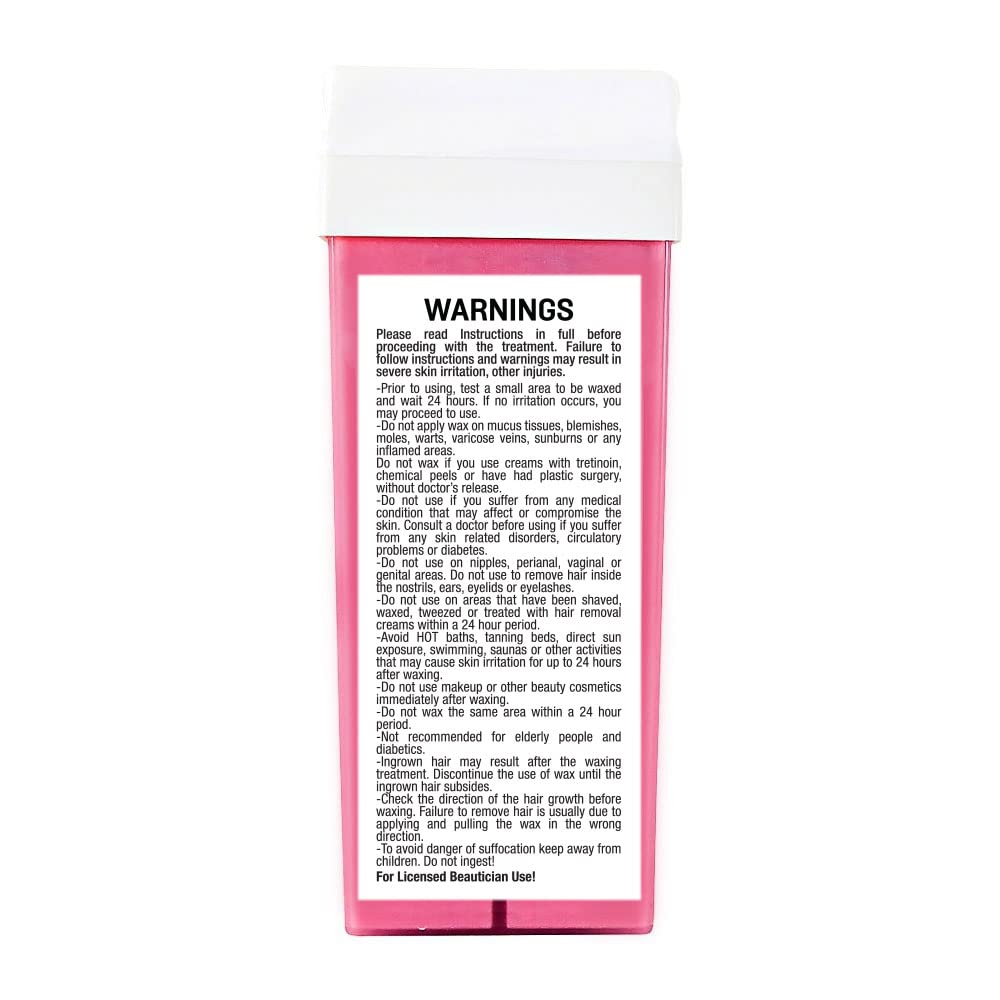 Waxness Soft Wax Cartridge Rose - Pack of 6 × 3.38 oz (96 g) - Professional Strip Wax Roll-On for Face & Body - Made in Italy Beauty and Personal Care Waxness