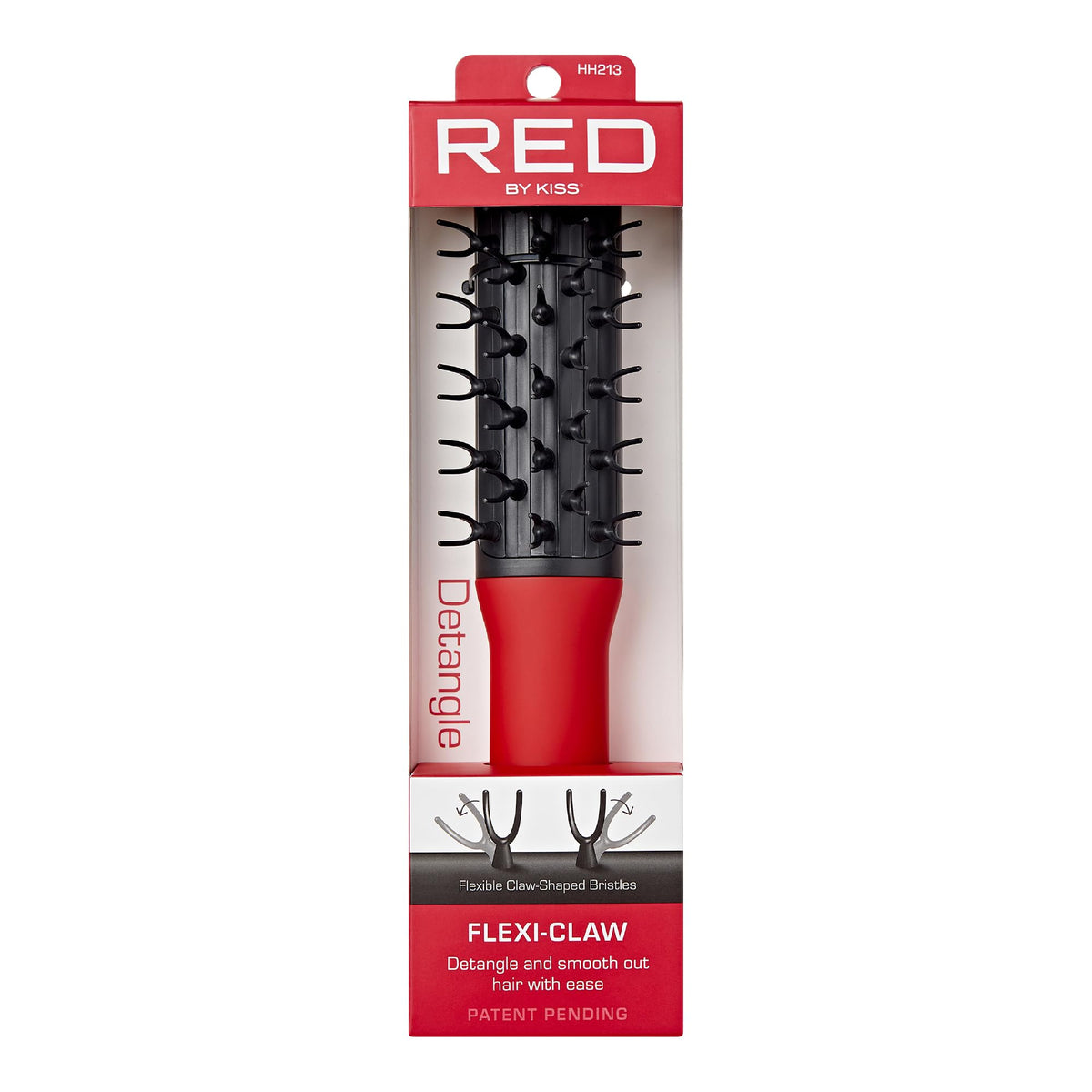 RED by Kiss Detangling Hair Brush for Adults & Kids, Hair Detangler for Curly, Natural, Afro, Wavy Hair, Glides Through Tangles with Ease, Firm &