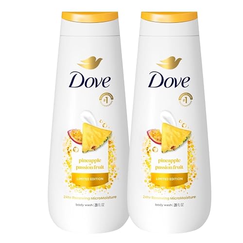 Dove Body Wash, Pineapple + Passion Fruit Scent, 24hr Renewing MicroMoisture, Limited Edition, 20 fl oz, 2 Pack Beauty & Personal Care Dove