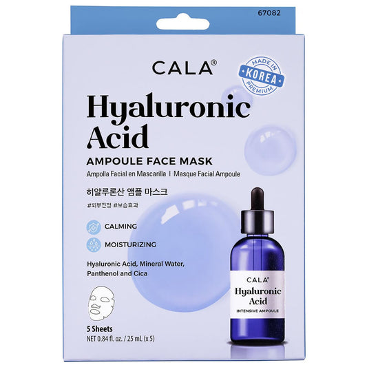 CALA Ampoule Face Mask with Hyaluronic Acid (5 Sheets) Beauty & Personal Care Cala
