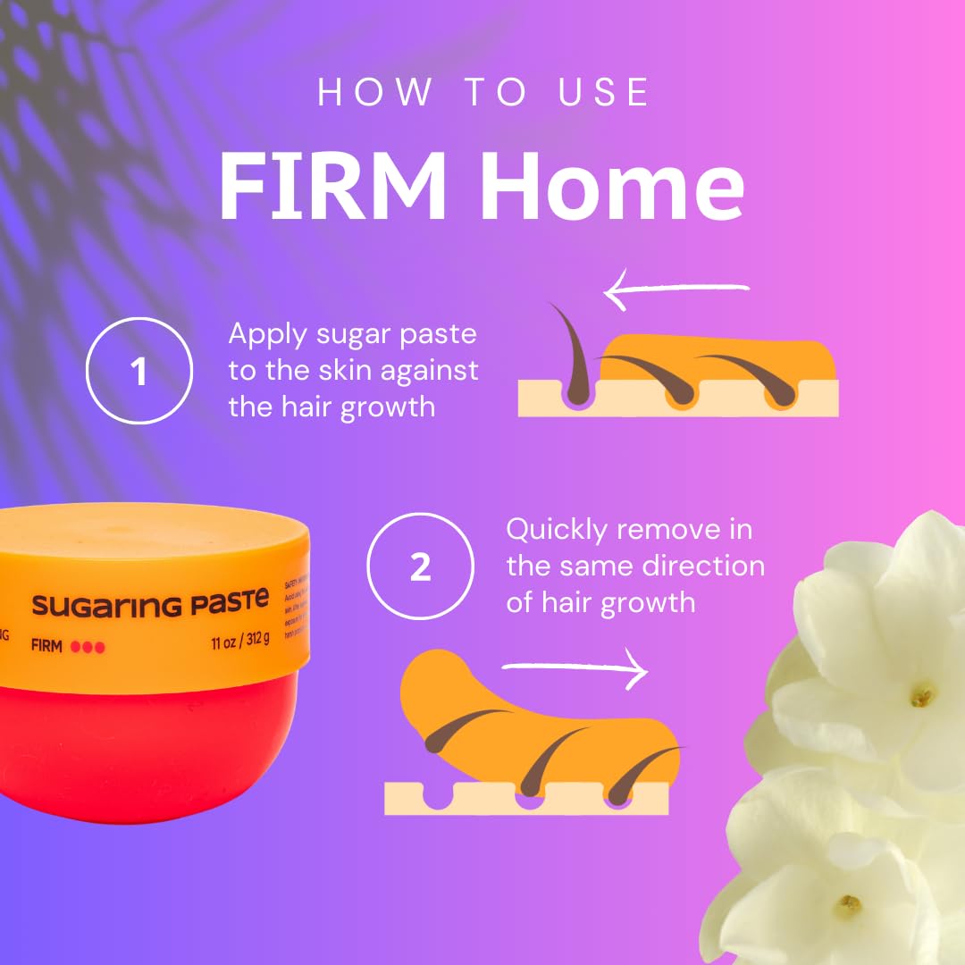 SUPER FIRM Sugaring Paste for HOME USE 11oz / 312g. Sugar Wax for BRAZILIAN and Underarms. Beauty and Personal Care Sugaring Labs