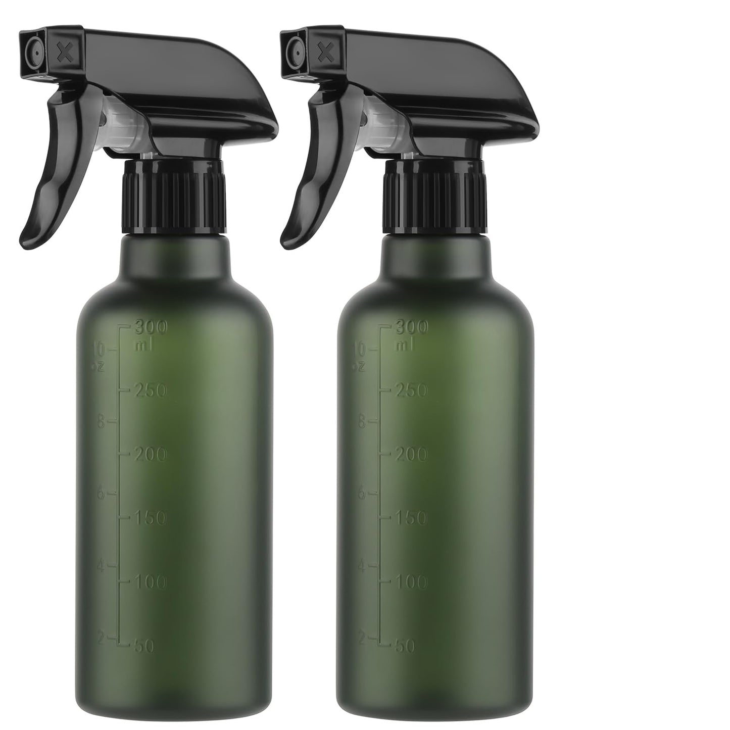 TTTred Leakproof Spray Bottles (2 Pack 10 oz), Adjustable Fine Mist & Jet Stream Nozzle, Premium BPA-Free Frosted Plastic Multi-Purpose for Hair Beauty and Personal Care TTTred Default Title