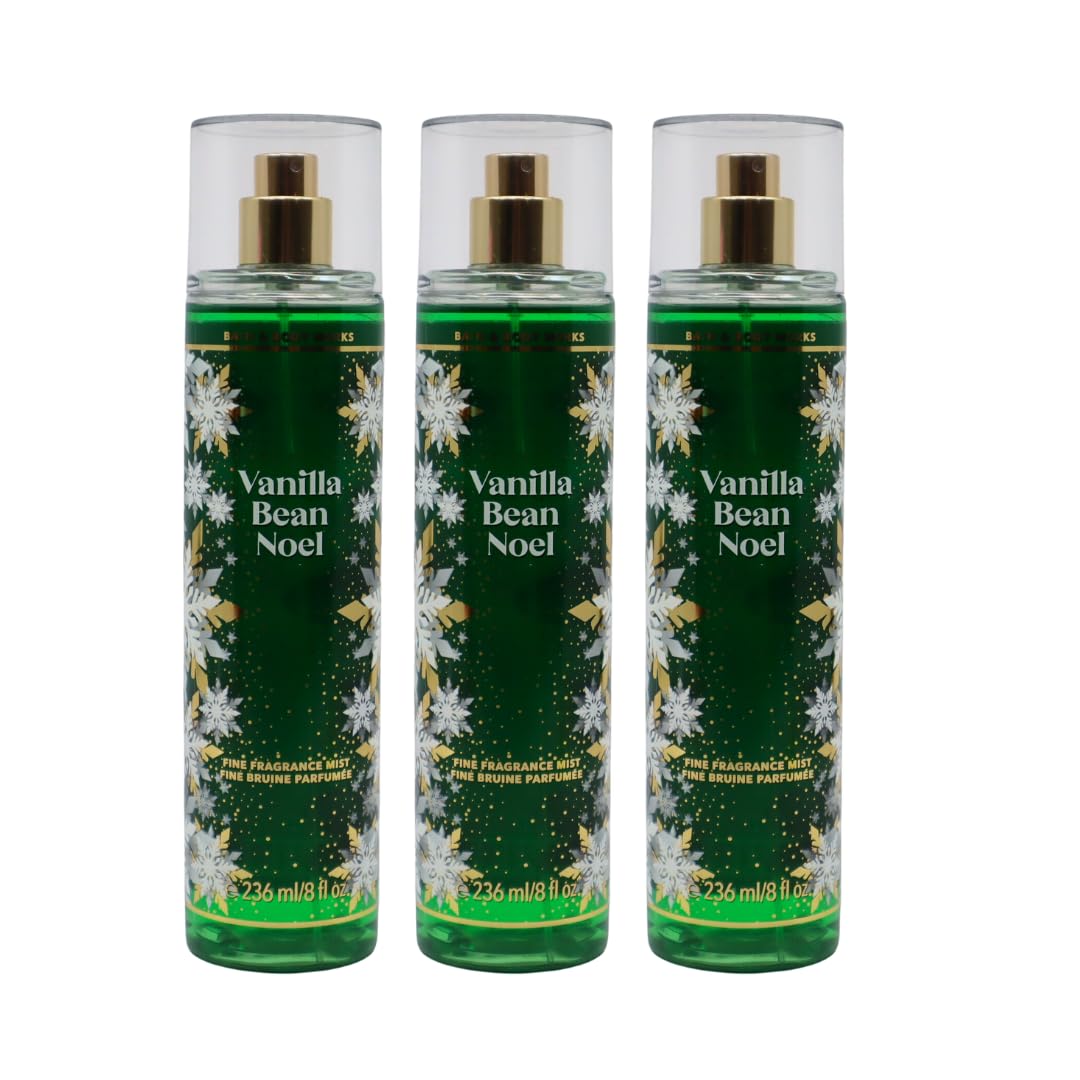 Bath & Body Works Vanilla Bean Noel Fine Fragrance Mist Gift Pack for Holiday - Lot of 3 Beauty & Personal Care Bath & Body Works
