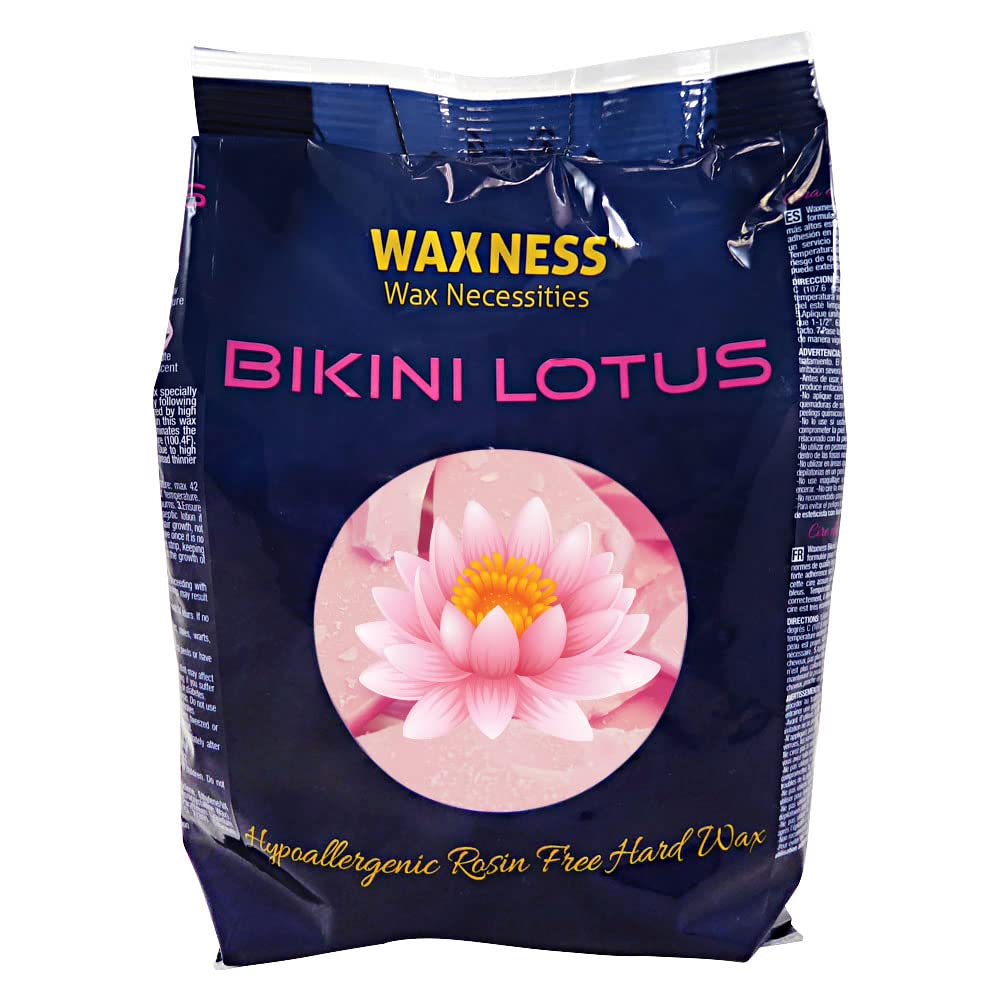 Waxness Bikini Lotus Stripless Waxing Kit with W-CUBE Digital Wax Heater, 0.8 lb (400 g) Hard Wax Beads - Rosin-Free Bikini Wax for Sensitive Areas Beauty and Personal Care Waxness