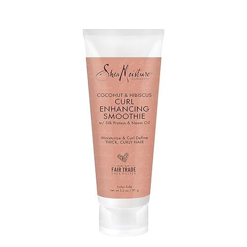 SheaMoisture Coconut & Hibiscus Curl Enhancing for Thick, Curly Hair Smoothie to Reduce Frizz 3.2 oz (I0080326) Beauty & Personal Care SheaMoisture