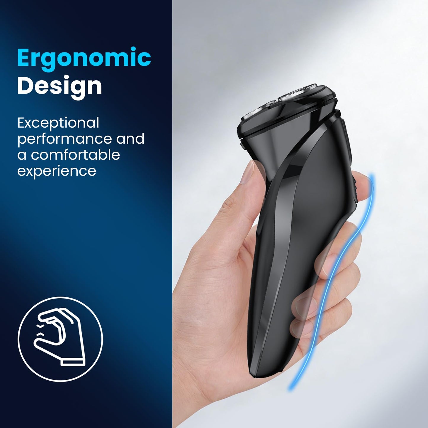 Electric Razor for Men Waterproof: Upgraded Rechargeable IPX7 Waterproof Shaver, Perfect for Men with Sensitive Skin and Travelers with Pop-Up Beauty and Personal Care Phisco