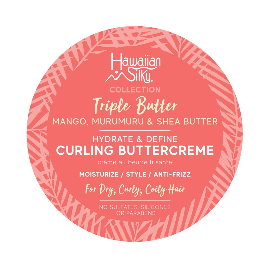 Hawaiian Silky Mango Murumuru & Shea Butter Curling Creme, 12 fl oz for Frizz-Free Curls with Hydration & Define Beauty & Personal Care Hawaiian Silky