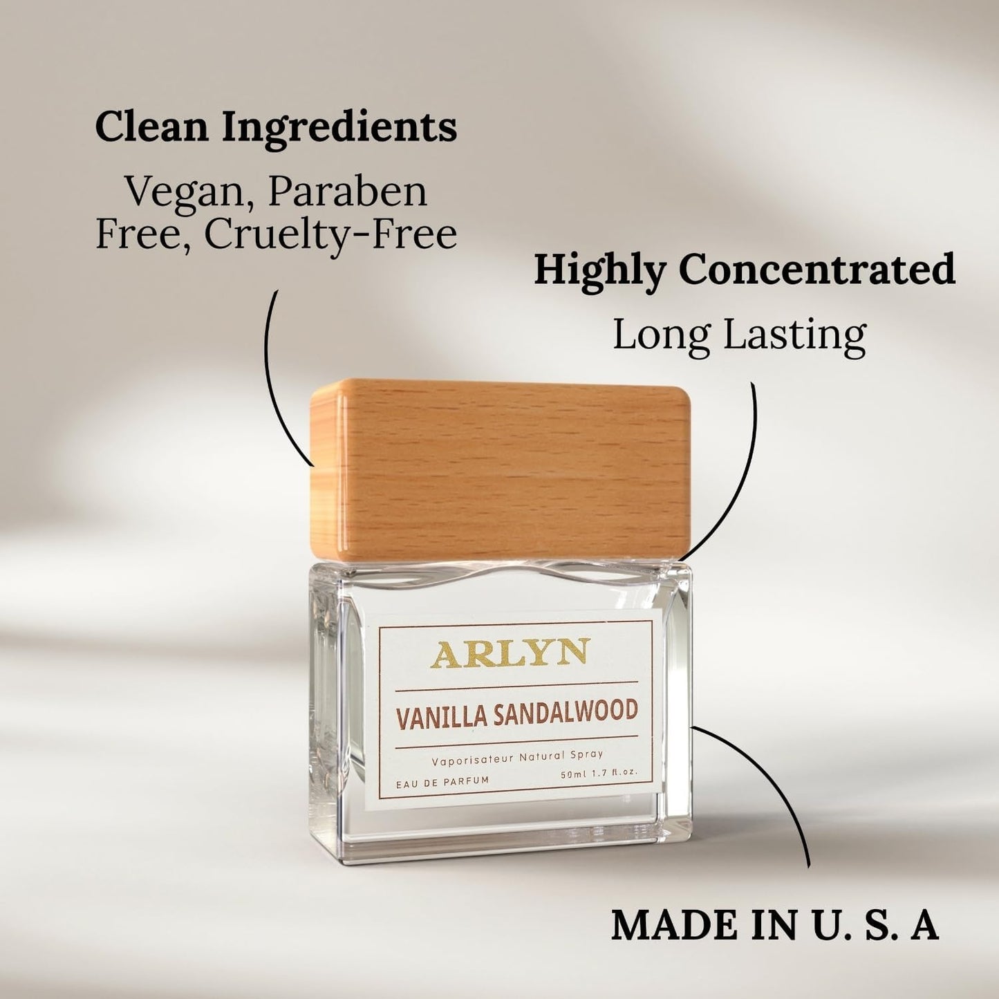 ARLYN Vanilla Sandalwood Eau De Parfum Inspired by Amo.ua.ge Guid.a.nce, Long-Lasting Perfume for Men and Women, Vegan & Eco-Conscious with Clean Beauty & Personal Care ARLYN BY BELLEVUE PARFUMS