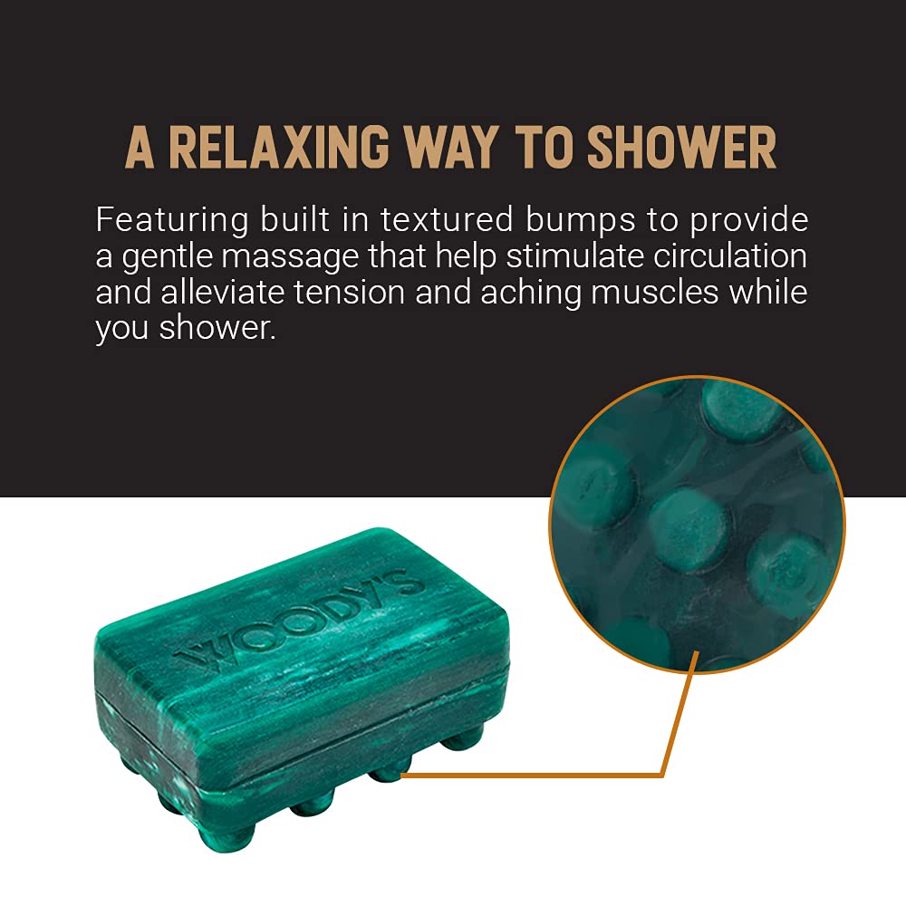 Woody's 3-in-1 Moisturizing Bar for Men, For Hair, Shave, and Body, All-Purpose Massage Bar Soap, Gentle Massage, Adds Moisture, for All Hair and Skin Beauty & Personal Care Woody's