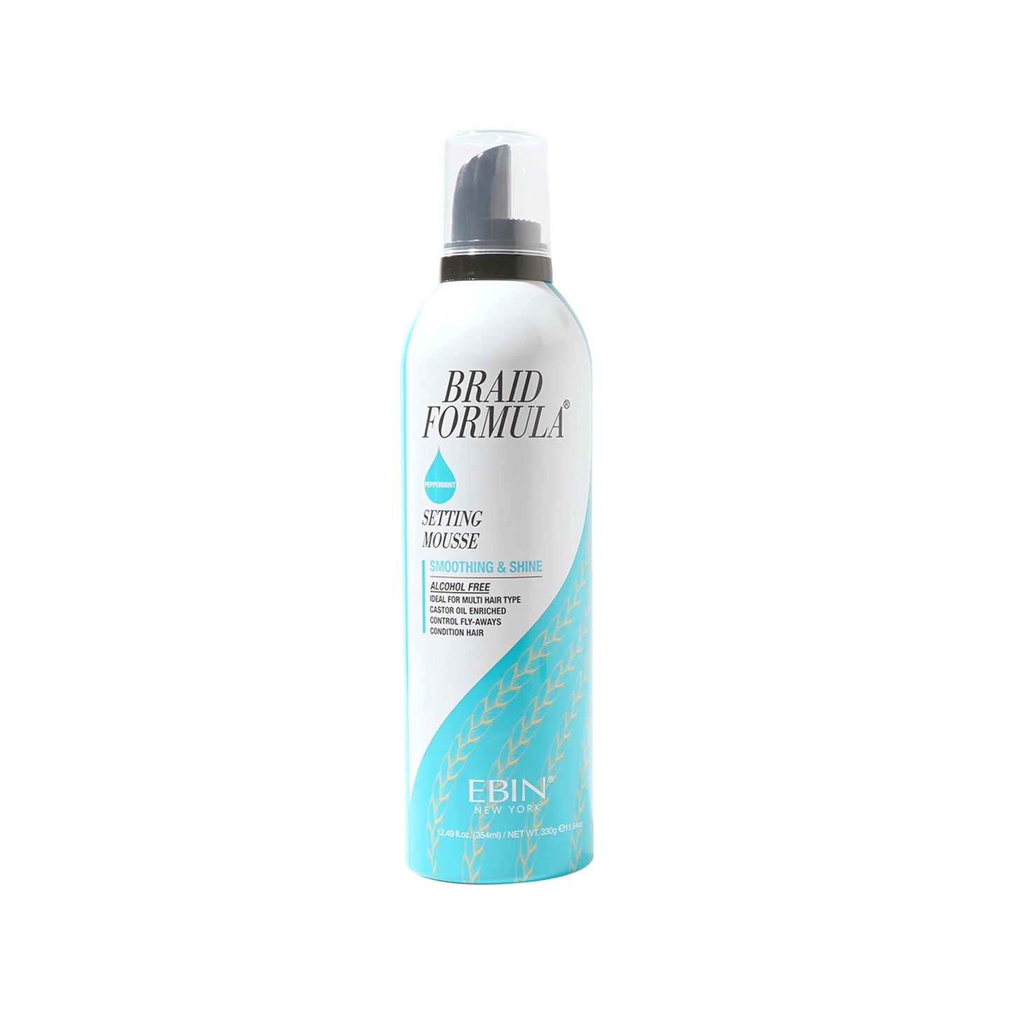 EBIN NEW YORK Braid Formula Setting Mousse (12.49 oz, Peppermint) Beauty & Personal Care EBIN NEW YORK