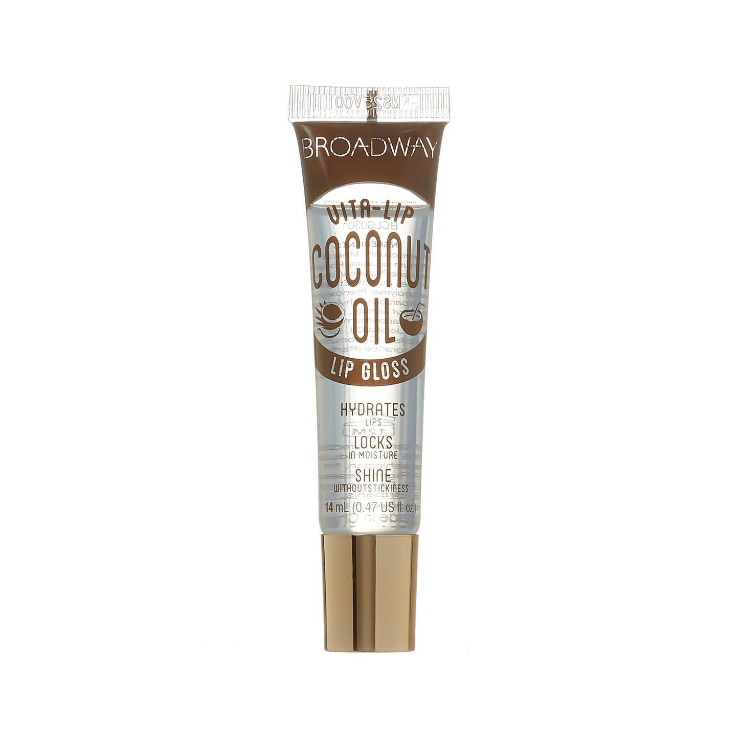 Broadway Vita-Lip Clear Lip Gloss 0.47oz/14ml (BCLG0301- Coconut Oil) Beauty & Personal Care Ruby Kisses