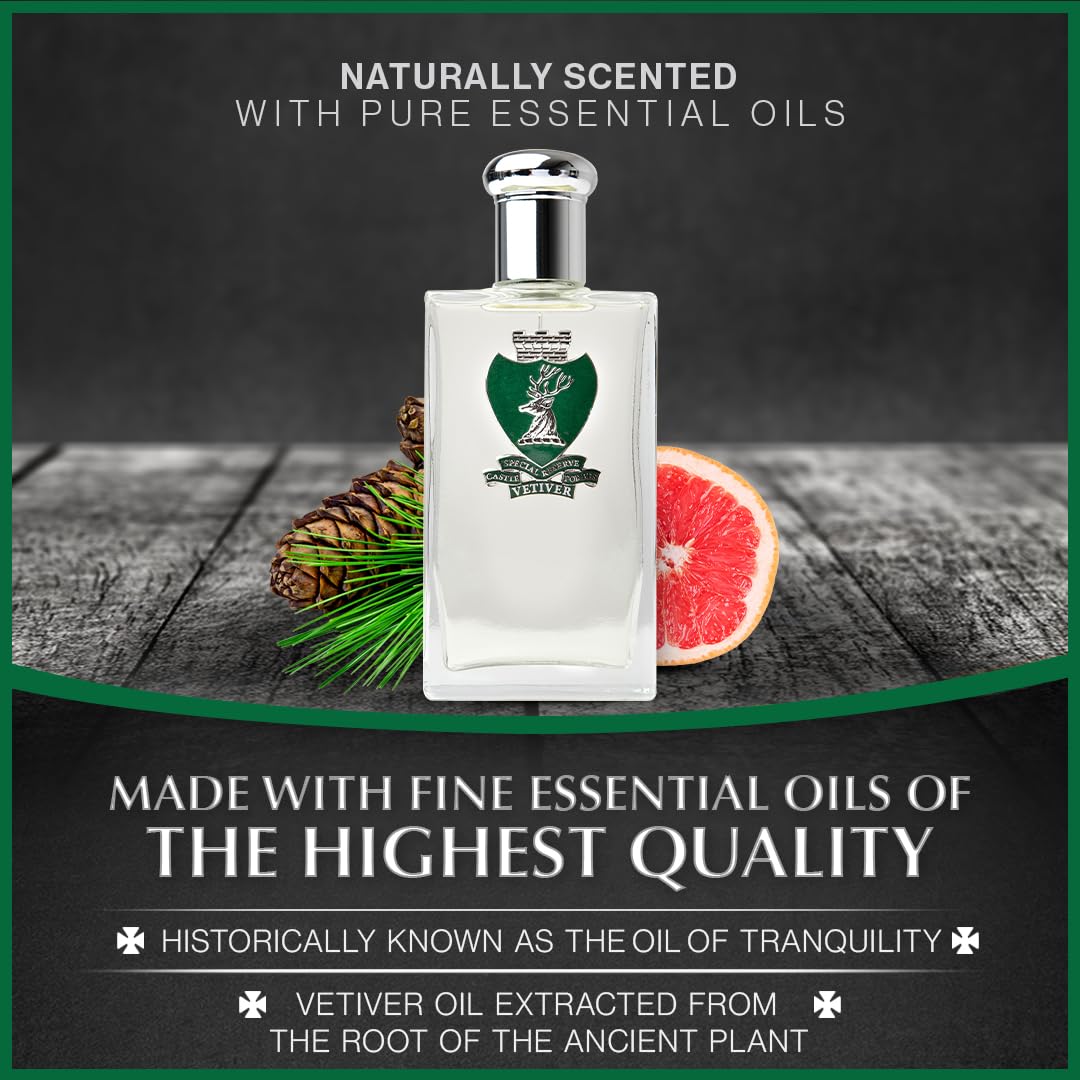 Castle Forbes Vetiver Special Reserve Men's Cologne, 100ml | Classic Men’s Fragrance w/a Modern Twist | Made w/Essential Oils | Paraben-Free Beauty & Personal Care Castle Forbes