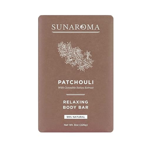 Sunaroma Soap Bar Patchouli 8 Ounce (Pack of 6) Beauty & Personal Care SUNAROMA