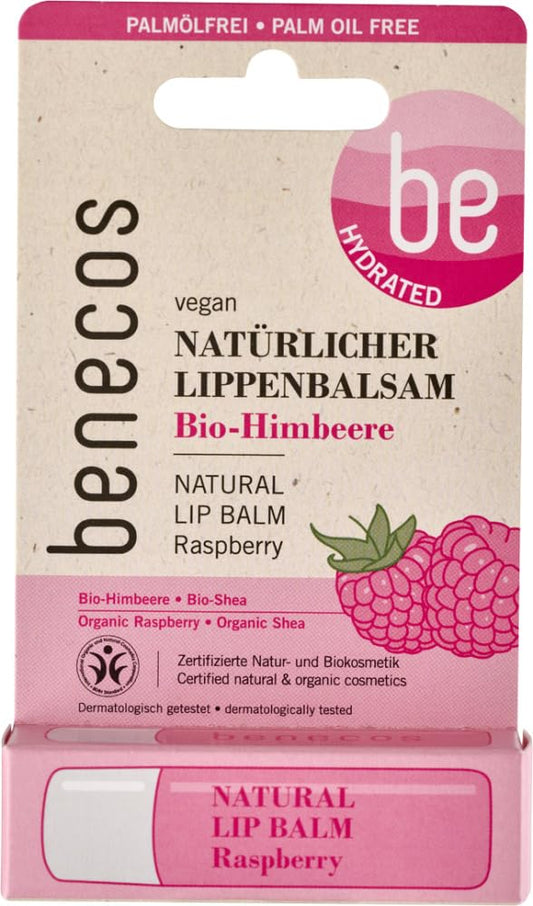 Benecos, Organic and Natural Lip Balm, For Dry and Chapped Lips, Gives Subtle Shine and Natural Look (Raspberry) Beauty and Personal Care benecos