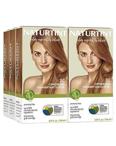 Naturtint 8C Copper Blonde Permanent Hair Color (Pack of 6), Ammonia Free, Vegan, Cruelty Free, up to 100% Gray Coverage, Long Lasting Results Beauty & Personal Care Naturtint