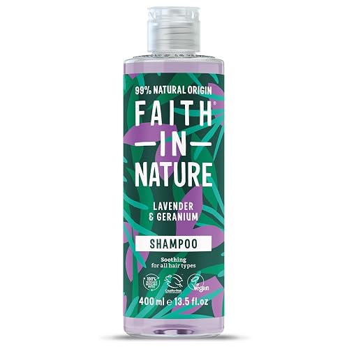 FAITH IN NATURE Natural Shampoo - Vegan & Cruelty Free, No SLS or Parabens - 13.5 fl oz, Lavender & Geranium Beauty & Personal Care FAITH IN NATURE