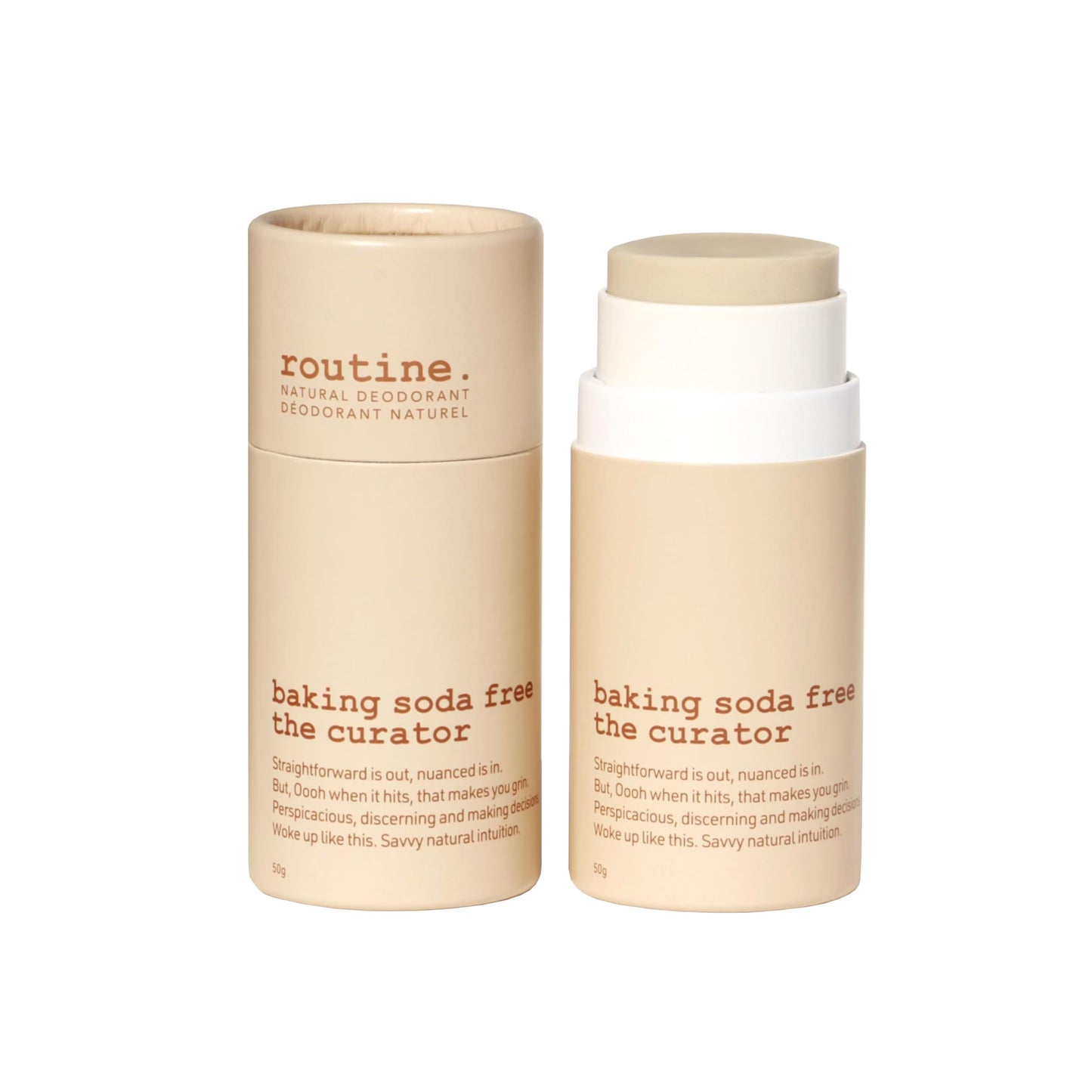 Routine. Natural Deodorant The Curator (Baking Soda Free) Deo Stick - 1.7 Fluid Oz. Natural Deodorant Aluminum Free Natural Deodorant For Women & Men Beauty and Personal Care Routine