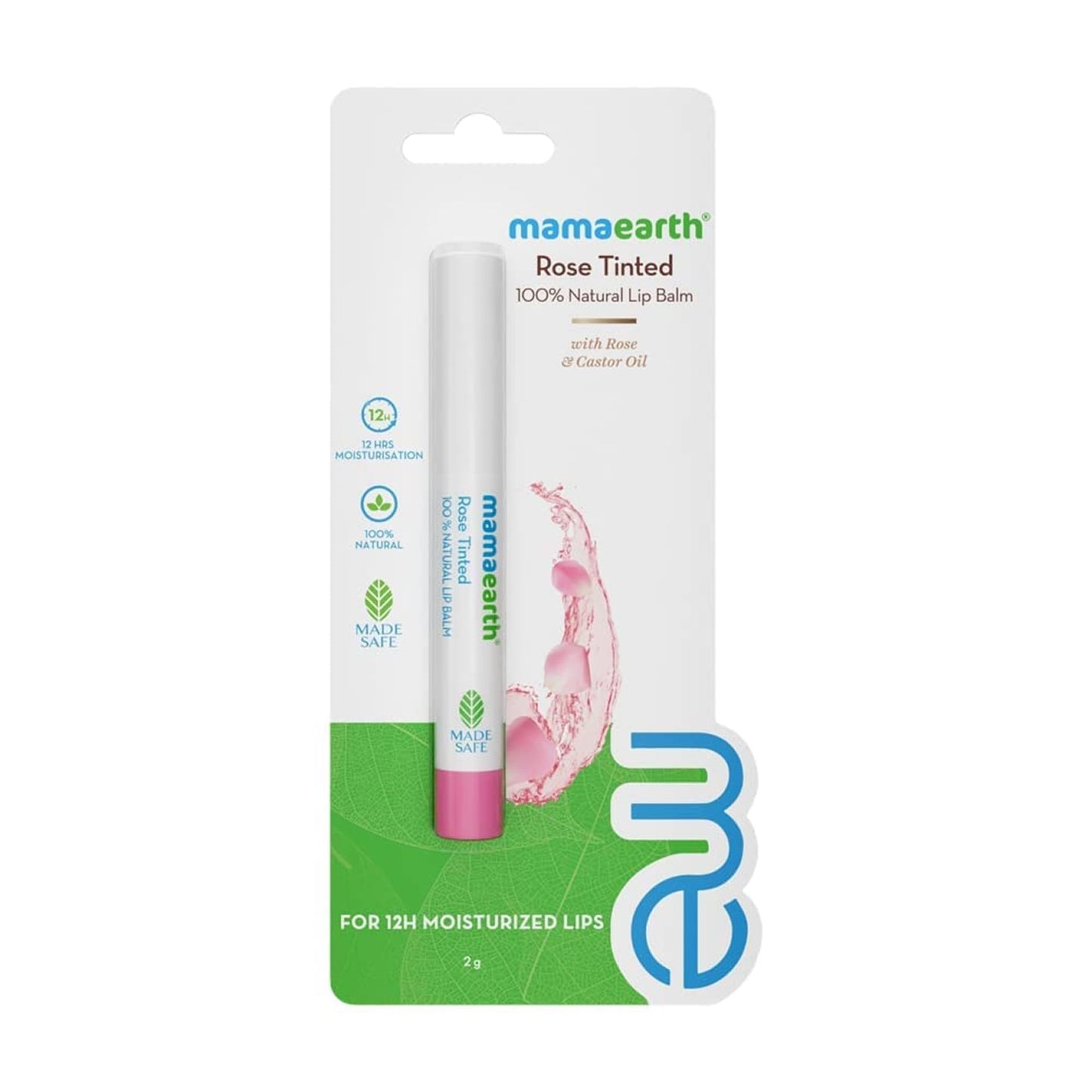 Mamaearth Nourishing Rose Tinted Natural Lip Balm - 12 Hour Moisturization with Castor & Rose Oil - Relieves Dry, Cracked Lips & Makes Lips Soft Beauty and Personal Care MAMAEARTH