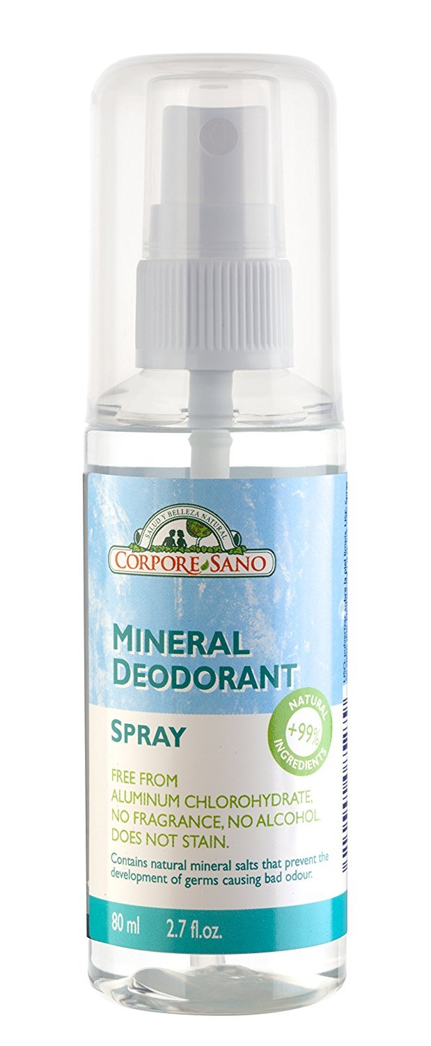 Corpore Sano Mineral Deodorant Spray-CERTIFIED ORGANIC-99% NATURAL INGREDIENTS-NO ALUMINUM,ALCOHOL OR FRAGANCE-Imported from Spain-80 ml/2.7 fl oz Beauty and Personal Care Corpore Sano